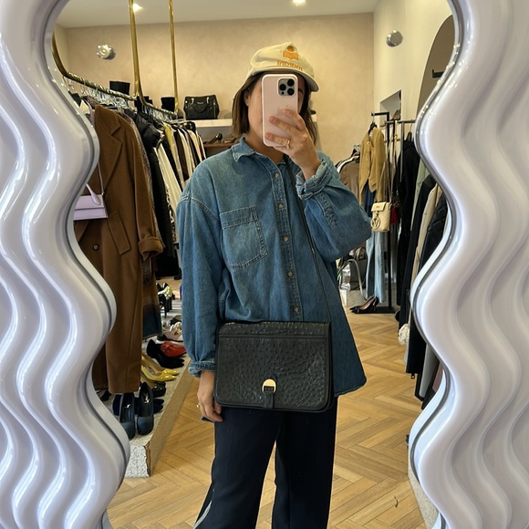 Vintage Chloe Ostrich Flap CrossBody Bag - Picture 4 of 7